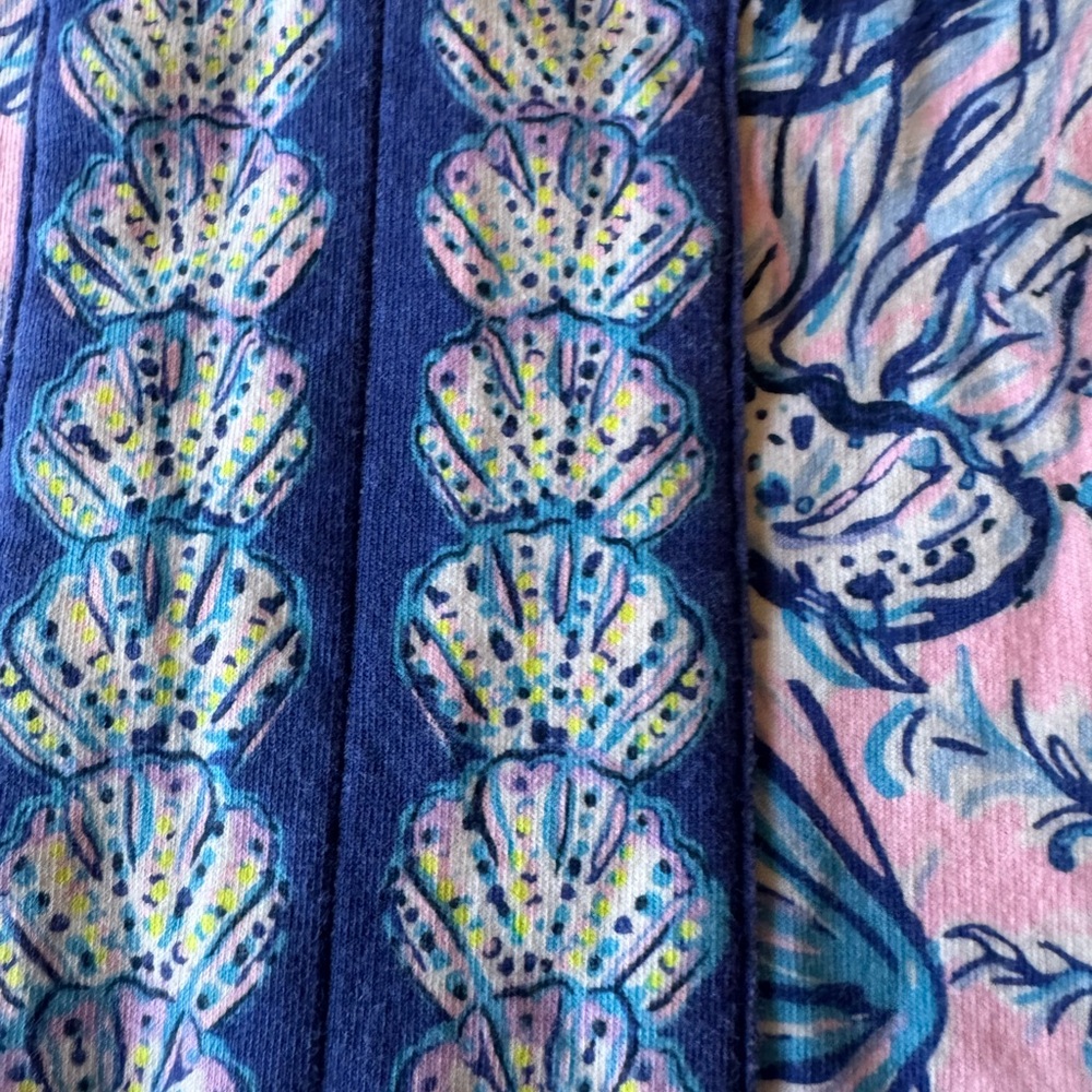 Lilly Pulitzer Sleeveless Pink & Blue Printed V-Neck Dress - Picture 9 of 12